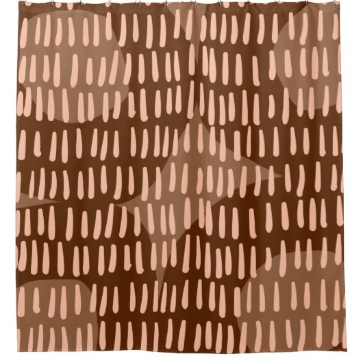 Middeleeuwse Moderne Abstracte Douchegordijn (Voorkant)