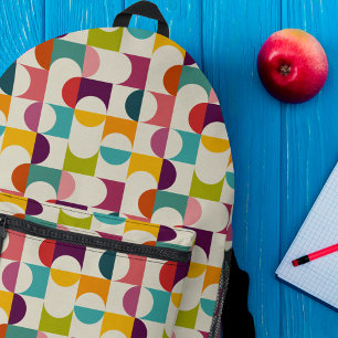 Middeleeuwse moderne Abstracte geometrische afdruk Bedrukte Rugzak
