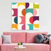 Middeleeuwse moderne Abstracte geometrische afdruk Canvas Afdruk (Insitu (Woonkamer))