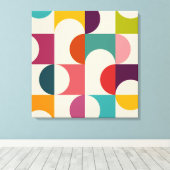 Middeleeuwse moderne Abstracte geometrische afdruk Canvas Afdruk (Insitu (Houten vloer))