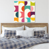 Middeleeuwse moderne Abstracte geometrische afdruk Canvas Afdruk (Insitu (Slaapkamer))