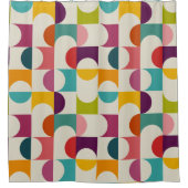 Middeleeuwse moderne Abstracte geometrische afdruk Douchegordijn (Voorkant)