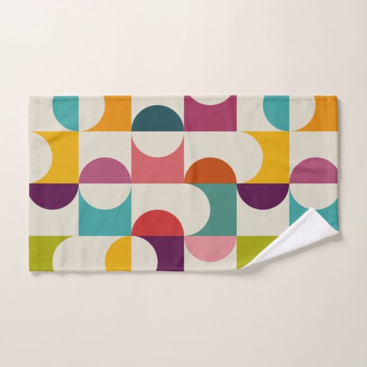 Middeleeuwse moderne Abstracte geometrische afdruk Handdoek (Handdoek)