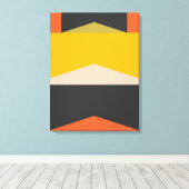 Middeleeuwse moderne Abstracte kunstvormen Canvas Afdruk (Insitu (Houten vloer))