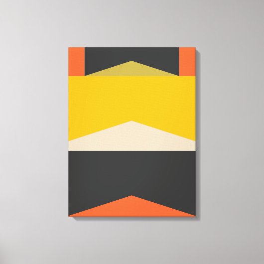 Middeleeuwse moderne Abstracte kunstvormen Canvas Afdruk (Voorkant)