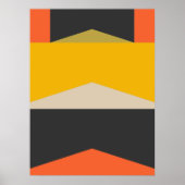 Middeleeuwse moderne Abstracte kunstvormen Poster (Voorkant)