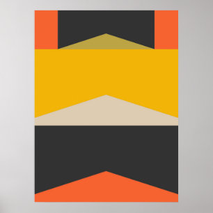 Middeleeuwse moderne Abstracte kunstvormen Poster