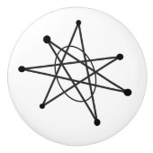 Middeleeuwse moderne Abstracte MCM MOD Star Art Keramische Knop (Voorkant)