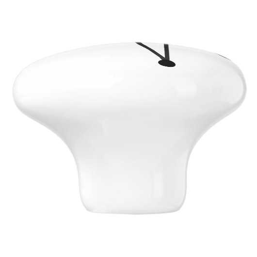 Middeleeuwse moderne Abstracte MCM MOD Star Keramische Knop (Zijkant)