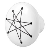 Middeleeuwse moderne Abstracte MCM MOD Star Keramische Knop (Rechts)