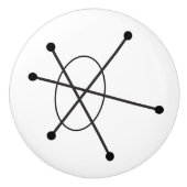 Middeleeuwse moderne Abstracte MCM-molecule Keramische Knop (Voorkant)