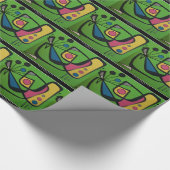 'Middeleeuwse moderne Abstracte num 4' op een Cadeaupapier (Hoek)