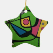 'Middeleeuwse moderne Abstracte num 4' op een Keramisch Ornament (Voorkant)