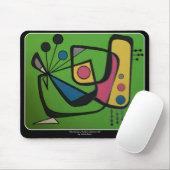 'Middeleeuwse moderne Abstracte num 4' op een Muismat (Met muis)