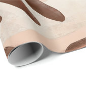 Middeleeuwse moderne Abstracte organische kunstont Cadeaupapier (Rol Hoek)