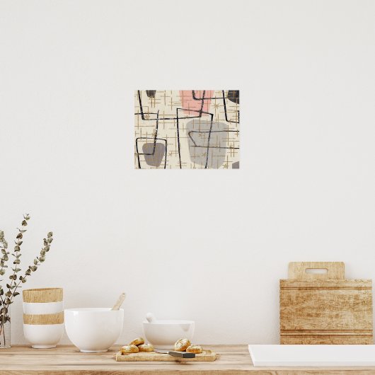 Middeleeuwse moderne Abstracte Poster (Keuken)