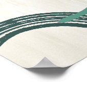 Middeleeuwse moderne Abstracte Poster-Blauwgroen Poster (Hoek)