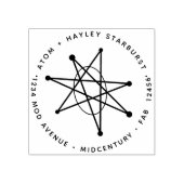 Middeleeuwse moderne Atomic Starburst Galaxy MCM Rubberstempel (Afrduk)