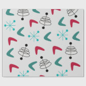 Middeleeuwse moderne atoomboommerken cadeaupapier (Vlak)