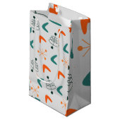 Middeleeuwse moderne atoomboommerken klein cadeauzakje (Voorkant Gekanteld)