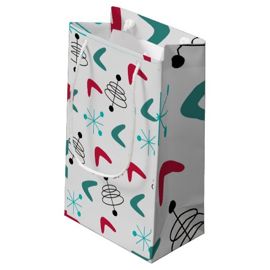 Middeleeuwse moderne atoomboommerken klein cadeauzakje (Achterkant Gekanteld)