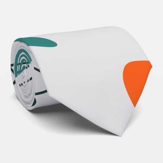 Middeleeuwse moderne atoomboommerken stropdas (Opgerold)