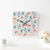 Middeleeuwse moderne atoomboommerken vierkante klok (Huis)