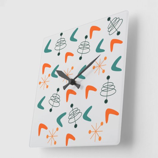 Middeleeuwse moderne atoomboommerken vierkante klok (Hoek)