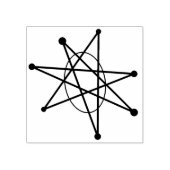 Middeleeuwse moderne atoomkerst - uitbarsting MCM Rubberstempel (Afrduk)