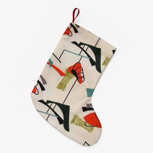 Middeleeuwse moderne atoomkerstaking kleine kerstsok (Voorkant (Hangend))