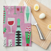 Middeleeuwse moderne atoomkersthanddoeken theedoek (Quarter Fold)