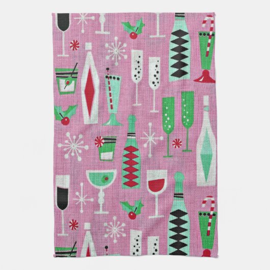 Middeleeuwse moderne atoomkersthanddoeken theedoek (Verticaal)