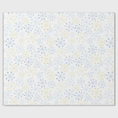 Middeleeuwse moderne atoomleeftijd Blauwe Geel Cadeaupapier (Vlak)