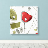 Middeleeuwse moderne atoommobilisatie canvas afdruk (Insitu (Houten vloer))