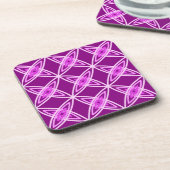 Middeleeuwse moderne atoomprinter - Amethyst Paars Bier Onderzetter (Linkerzijde)