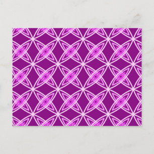 Middeleeuwse moderne atoomprinter - Amethyst Paars Briefkaart