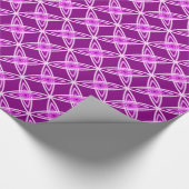 Middeleeuwse moderne atoomprinter - Amethyst Paars Cadeaupapier (Hoek)