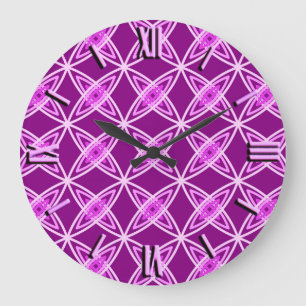 Middeleeuwse moderne atoomprinter - Amethyst Paars Grote Klok