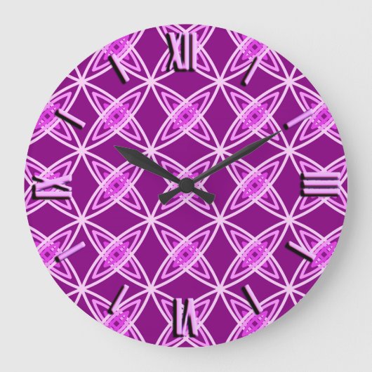 Middeleeuwse moderne atoomprinter - Amethyst Paars Grote Klok (Voorkant)