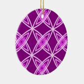 Middeleeuwse moderne atoomprinter - Amethyst Paars Keramisch Ornament (Rechts)
