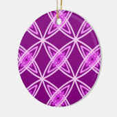 Middeleeuwse moderne atoomprinter - Amethyst Paars Keramisch Ornament (Links)