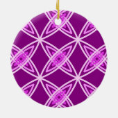 Middeleeuwse moderne atoomprinter - Amethyst Paars Keramisch Ornament (Achterkant)