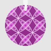 Middeleeuwse moderne atoomprinter - Amethyst Paars Ornament (achterkant)