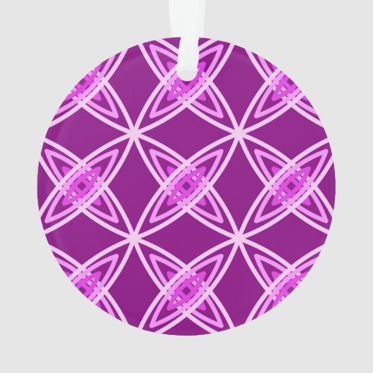 Middeleeuwse moderne atoomprinter - Amethyst Paars Ornament (achterkant)