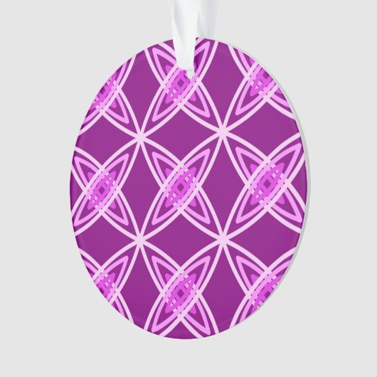 Middeleeuwse moderne atoomprinter - Amethyst Paars Ornament (voorkant)