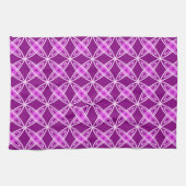 Middeleeuwse moderne atoomprinter - Amethyst Paars Theedoek (Horizontaal)
