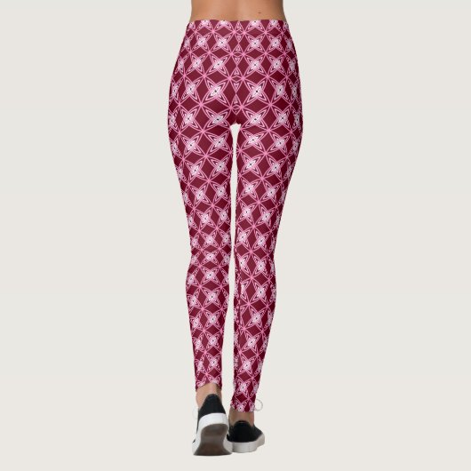Middeleeuwse moderne atoomprinter - Bourgogne Leggings (Achterkant)