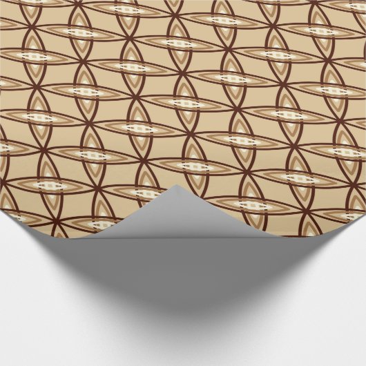 Middeleeuwse moderne atoomprinter - Camel Tan Cadeaupapier (Hoek)