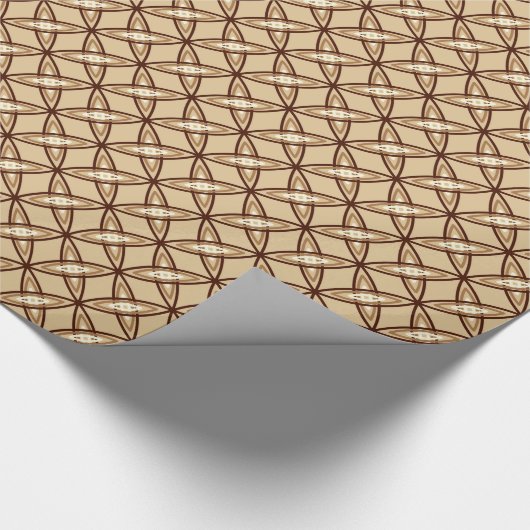 Middeleeuwse moderne atoomprinter - Camel Tan Cadeaupapier (Hoek)