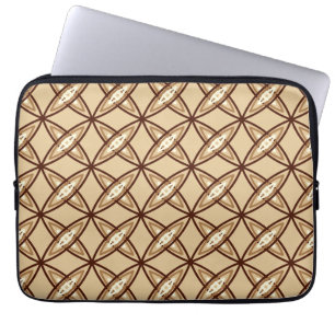 Middeleeuwse moderne atoomprinter - Camel Tan Laptop Sleeve